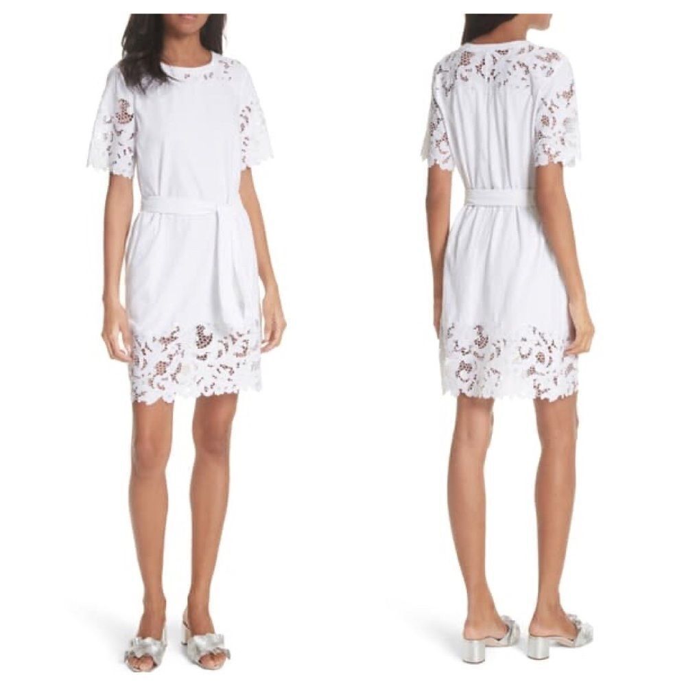 La Vie Rebecca Taylor Embroidered Jersey Dress